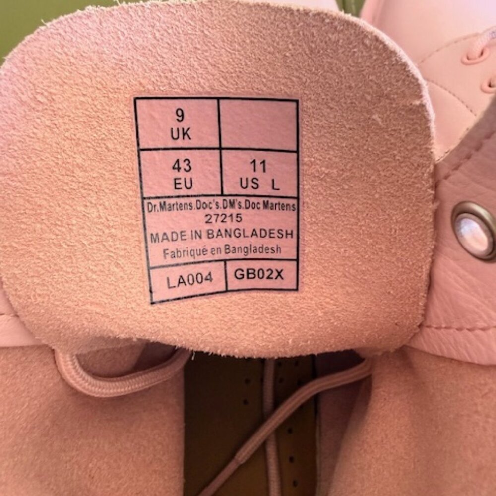 Dr. Martens 1460 pascal mono pink chalk size US womens 11 / UK 9 New in box - Picture 7 of 11